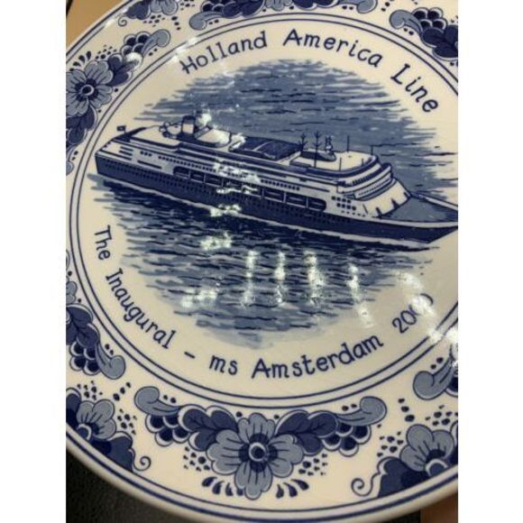 Holland America Line Cruise Ship Dinner Plates Custom Design Set of Four - Picture 9 of 11